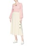 Figure View - Click To Enlarge - ROKSANDA - 'Kaori' button outseam wool blend knit skirt