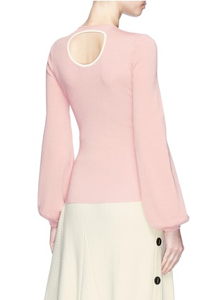 Back View - Click To Enlarge - ROKSANDA - 'Saher' bell sleeve cutout sweater