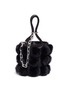 Main View - Click To Enlarge - ALEXANDER WANG - 'Roxy' caged rabbit fur pompom mini leather bucket bag