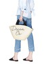 Figure View - Click To Enlarge - EUGENIA KIM - 'Carlotta Dream On' embroidered straw tote bag