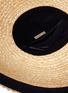 Detail View - Click To Enlarge - EUGENIA KIM - Tweed straw hat bag