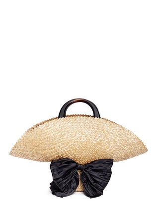 Main View - Click To Enlarge - EUGENIA KIM - 'Flavia' bow straw hat bag