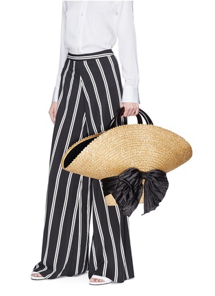 Figure View - Click To Enlarge - EUGENIA KIM - 'Flavia' bow straw hat bag