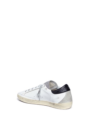 Detail View - Click To Enlarge - GOLDEN GOOSE - 'Superstar' glitter tongue brushed leather sneakers