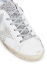 Detail View - Click To Enlarge - GOLDEN GOOSE - 'Superstar' glitter tongue brushed leather sneakers