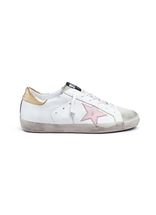 Main View - Click To Enlarge - GOLDEN GOOSE - 'Superstar' suede leather sneakers