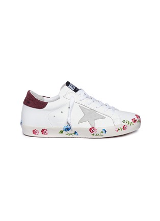 Main View - Click To Enlarge - GOLDEN GOOSE - 'Superstar' floral print calfskin leather sneakers
