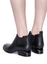 Front View - Click To Enlarge - ALEXANDER WANG - 'Kori' cutout heel leather chelsea boots
