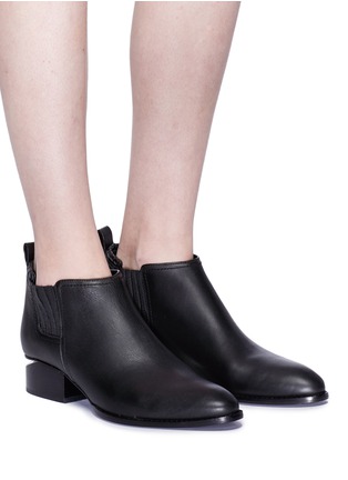 Figure View - Click To Enlarge - ALEXANDER WANG - 'Kori' cutout heel leather chelsea boots