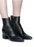 Figure View - Click To Enlarge - ALEXANDER WANG - 'Jude' floating heel leather boots