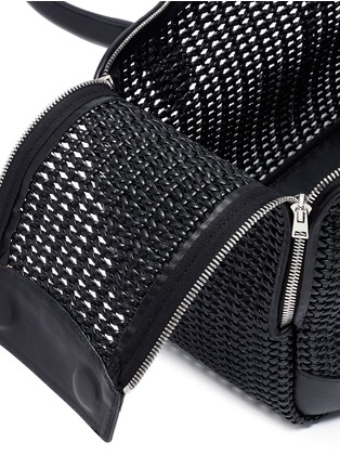 Detail View - Click To Enlarge - GOLDEN GOOSE - 'Equipage' woven leather top handle bag