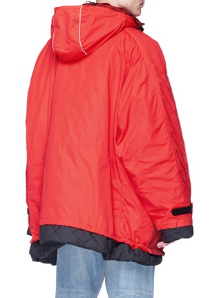 Back View - Click To Enlarge - BALENCIAGA - Retractable hood oversized padded coat