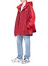 Figure View - Click To Enlarge - BALENCIAGA - Retractable hood oversized padded coat