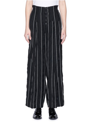 Main View - Click To Enlarge - THE KEIJI - High waist stripe crepe wide leg pants