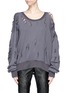 Main View - Click To Enlarge - BEN TAVERNITI UNRAVEL PROJECT  - Distressed sweatshirt