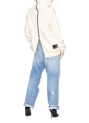 Figure View - Click To Enlarge - BEN TAVERNITI UNRAVEL PROJECT  - Destroyed wide leg boyfriend jeans