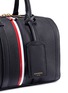 Detail View - Click To Enlarge - THOM BROWNE  - Vertical stripe leather bag