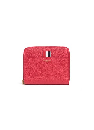 Main View - Click To Enlarge - THOM BROWNE  - Pebble grain leather zip wallet