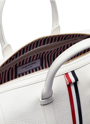 Detail View - Click To Enlarge - THOM BROWNE  - Vertical stripe medium leather bag