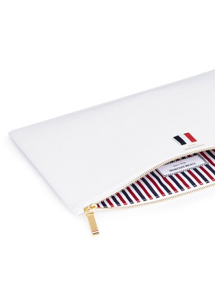 Detail View - Click To Enlarge - THOM BROWNE  - Pebble grain leather document holder