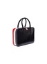 Figure View - Click To Enlarge - THOM BROWNE  - Stripe pebble grain leather business bag