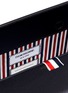 Detail View - Click To Enlarge - THOM BROWNE  - Pebble grain leather accordion folio pouch