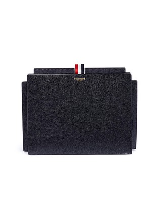 Main View - Click To Enlarge - THOM BROWNE  - Pebble grain leather accordion folio pouch