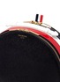 Detail View - Click To Enlarge - THOM BROWNE  - Stripe pebble grain leather crossbody hat box bag