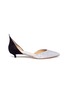 Main View - Click To Enlarge - FRANCESCO RUSSO - Suede snakeskin leather d'Orsay pumps