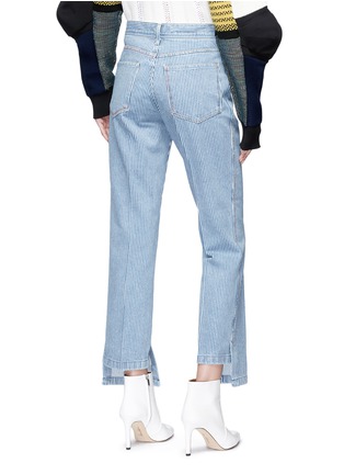 Back View - Click To Enlarge - TOGA ARCHIVES - Staggered cuff stripe denim pants