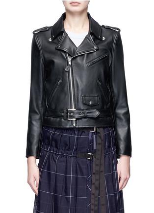 Main View - Click To Enlarge - TOGA ARCHIVES - Sheepskin leather biker jacket