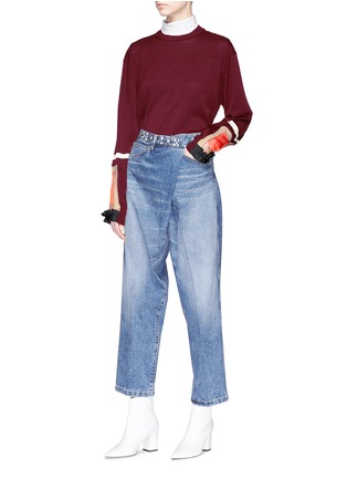 Figure View - Click To Enlarge - TOGA ARCHIVES - Studded mock wrap jeans