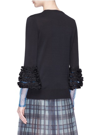 Back View - Click To Enlarge - TOGA ARCHIVES - Ruffle mesh cuff sweater