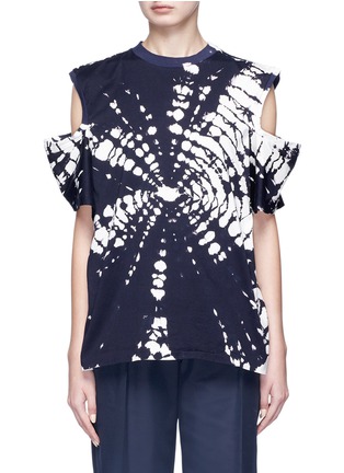 Main View - Click To Enlarge - TOGA ARCHIVES - Tie dye effect cold shoulder top