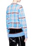 Back View - Click To Enlarge - TOGA ARCHIVES - Cutout back hem check plaid sweater