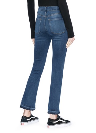 Back View - Click To Enlarge - FRAME - 'Le Crop Mini Boot' asymmetric cuff jeans