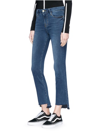 Front View - Click To Enlarge - FRAME - 'Le Crop Mini Boot' asymmetric cuff jeans