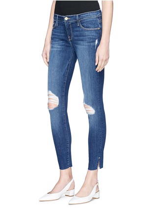 Front View - Click To Enlarge - FRAME - 'Le Skinny de Jeanne Crop' ripped jeans