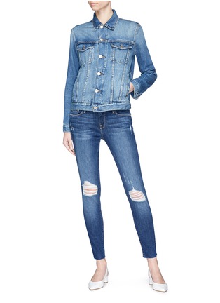 Figure View - Click To Enlarge - FRAME - 'Le Skinny de Jeanne Crop' ripped jeans