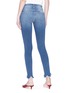 Back View - Click To Enlarge - FRAME - 'Le Skinny de Jeanne' fringed scalloped cuff cropped jeans