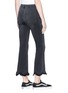 Back View - Click To Enlarge - FRAME - 'Le Crop Mini Boot' asymmetric fringed cuff jeans