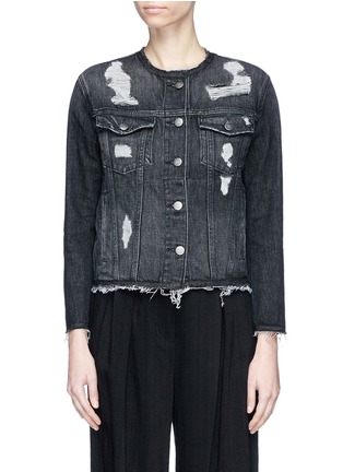 Main View - Click To Enlarge - FRAME - 'Le Denim' ripped denim jacket