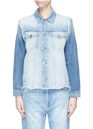 Main View - Click To Enlarge - FRAME - 'Le Reconstructed' frayed denim jacket