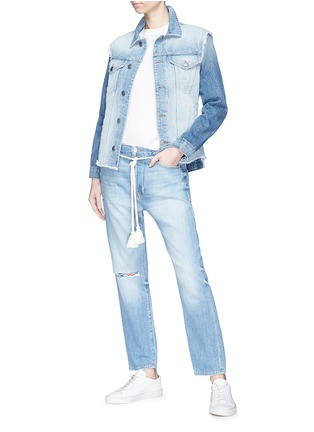 Figure View - Click To Enlarge - FRAME - 'Le Reconstructed' frayed denim jacket