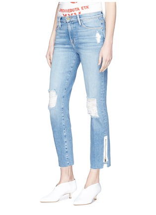 Front View - Click To Enlarge - FRAME - 'Le High Straight' ripped jeans