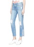 Front View - Click To Enlarge - FRAME - 'Le High Straight' ripped jeans