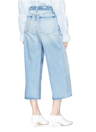 Back View - Click To Enlarge - FRAME - 'Le Reconstructed' cropped wide leg jeans
