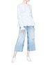 Figure View - Click To Enlarge - FRAME - 'Le Reconstructed' cropped wide leg jeans