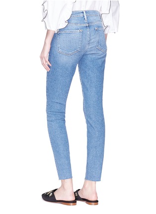 Back View - Click To Enlarge - FRAME - 'Le Skinny de Jeanne' staggered waist cropped jeans