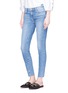 Front View - Click To Enlarge - FRAME - 'Le Skinny de Jeanne' staggered waist cropped jeans